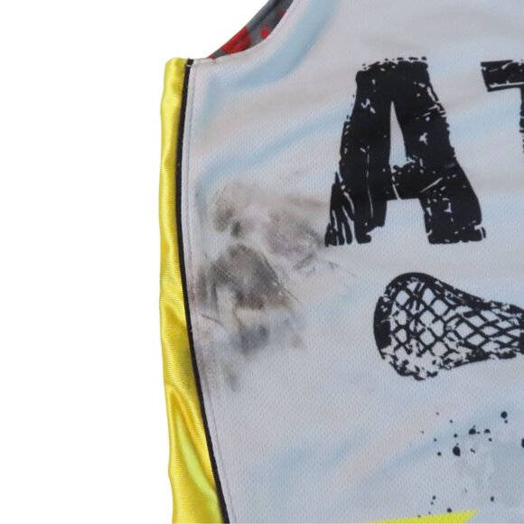 Reversible Lacrosse Pinnie Jersey ATOMIC LAX Radioactive Design Gray/Yellow XL - Picture 9 of 14